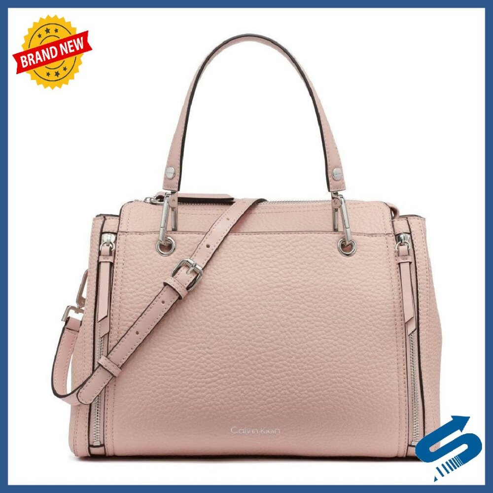 Vegan Leather Satchel Crossbody Bag With Multiple Pockets For Daily Use